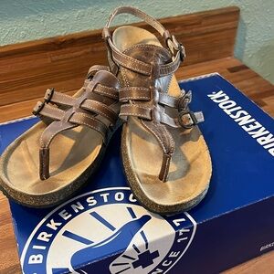 Birkenstock Tatami brown leather sandals